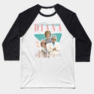 Princess Diana // Retro 80s Fan Artwork Baseball T-Shirt